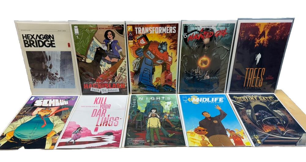 10 Image Comics #1 Lot Hexagon Bridge Hack Slash Transformers Haunted Girl Trees